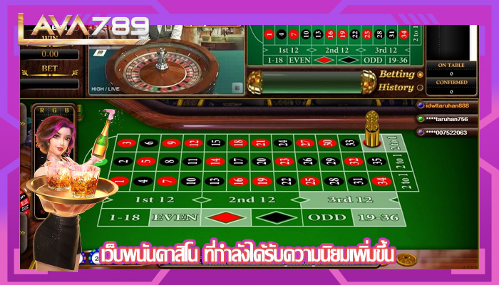 เว็บพนันคาสิโน ที่กำลังได้รับความนิยมเพิ่มขึ้น